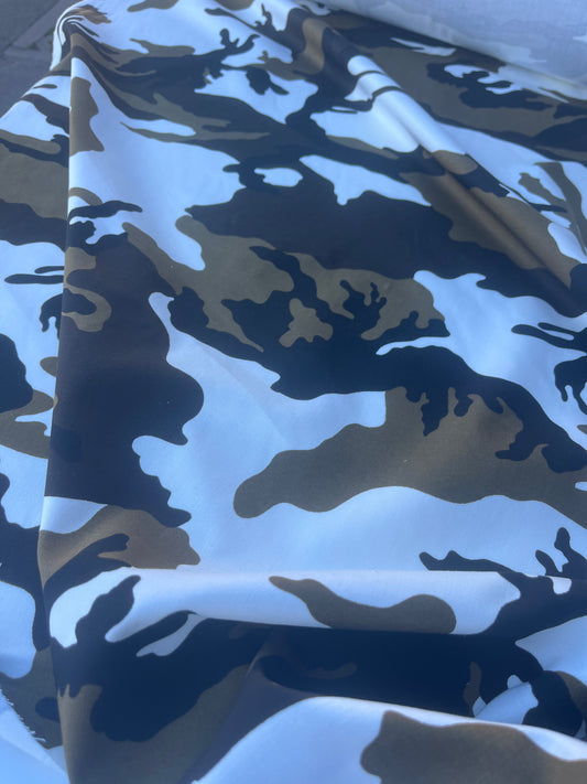 DONDP 1020 heavy cotton satin camouflage print