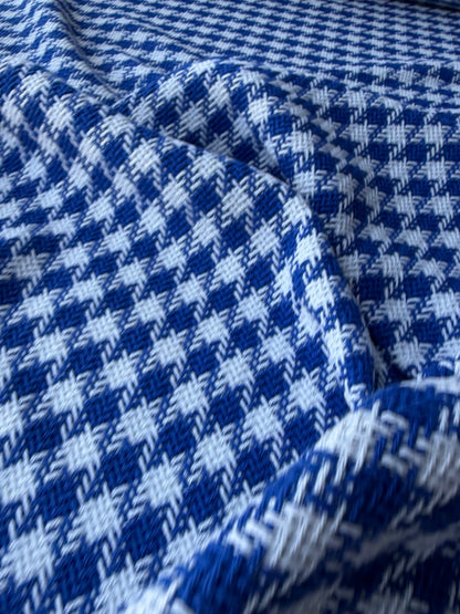 MOE 020 cobalt/white checkered heavy cotton tweed Ch*nel style