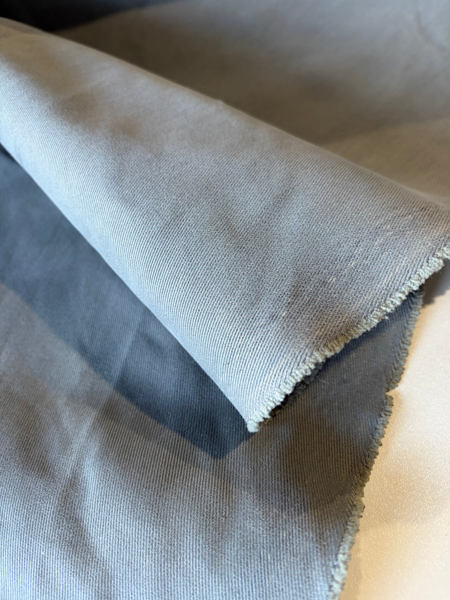 JOS 005 very heavy sandwashed cotton twill elephant grey