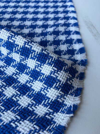 MOE 020 cobalt/white checkered heavy cotton tweed Ch*nel style