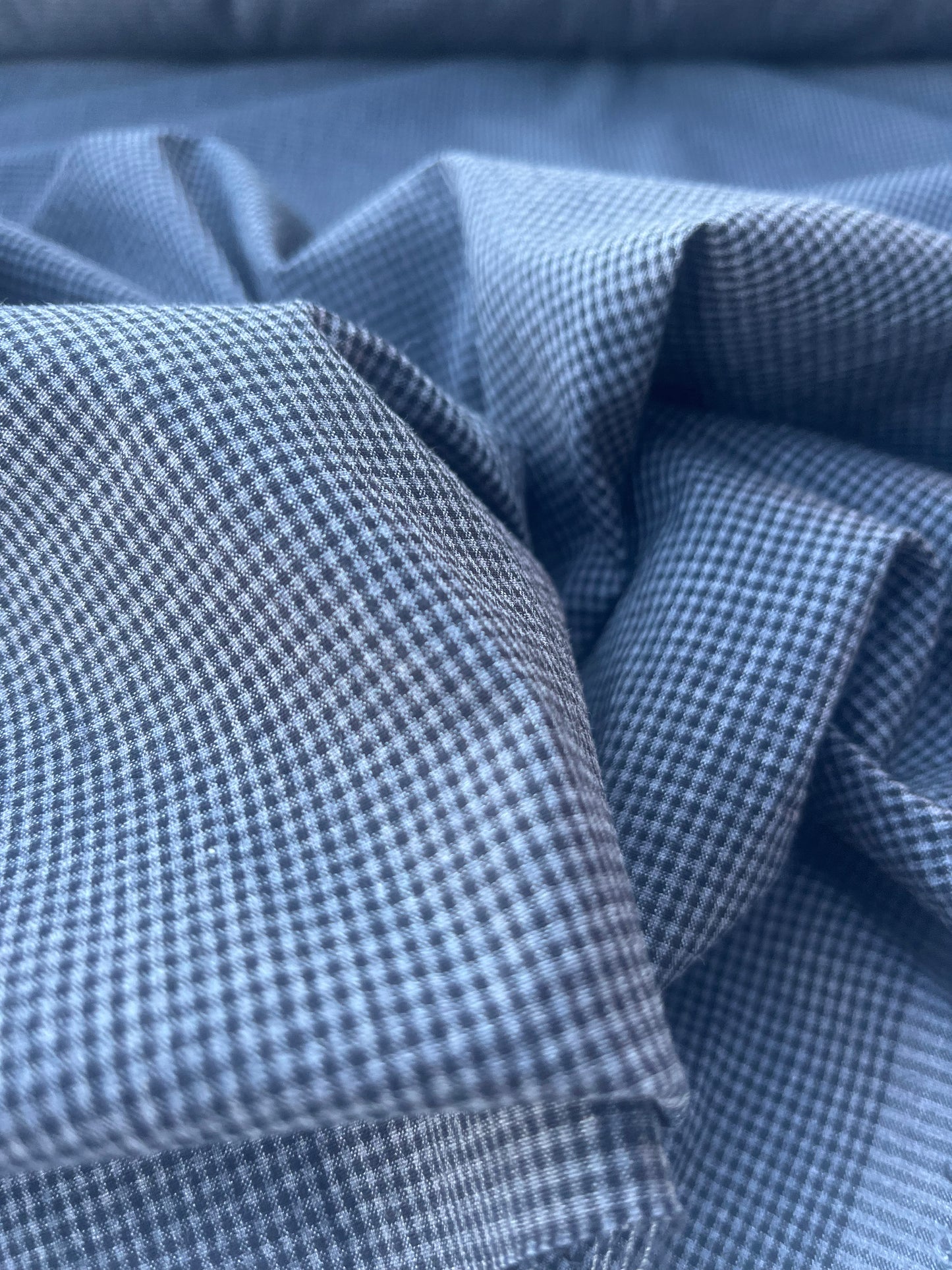 DONDP 1035 cotton stretch check grey/black