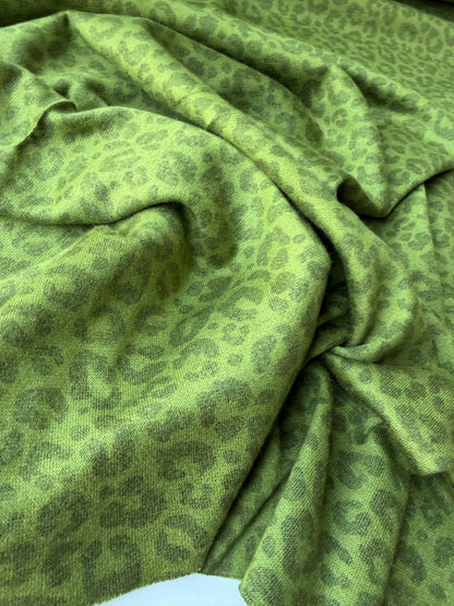 PC MOE 024 green animalier wool/viscose jersey