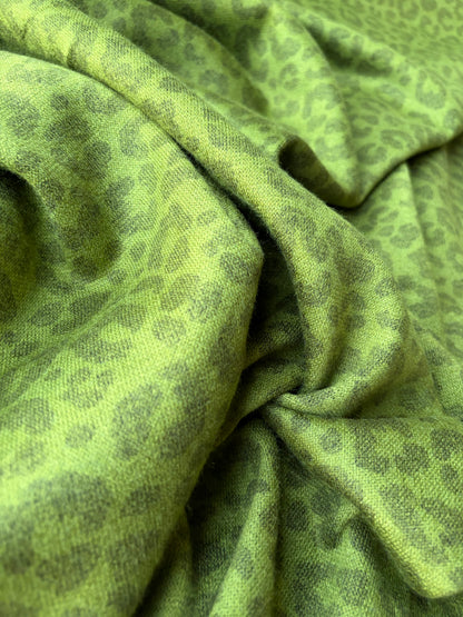 PC MOE 024 green animalier wool/viscose jersey