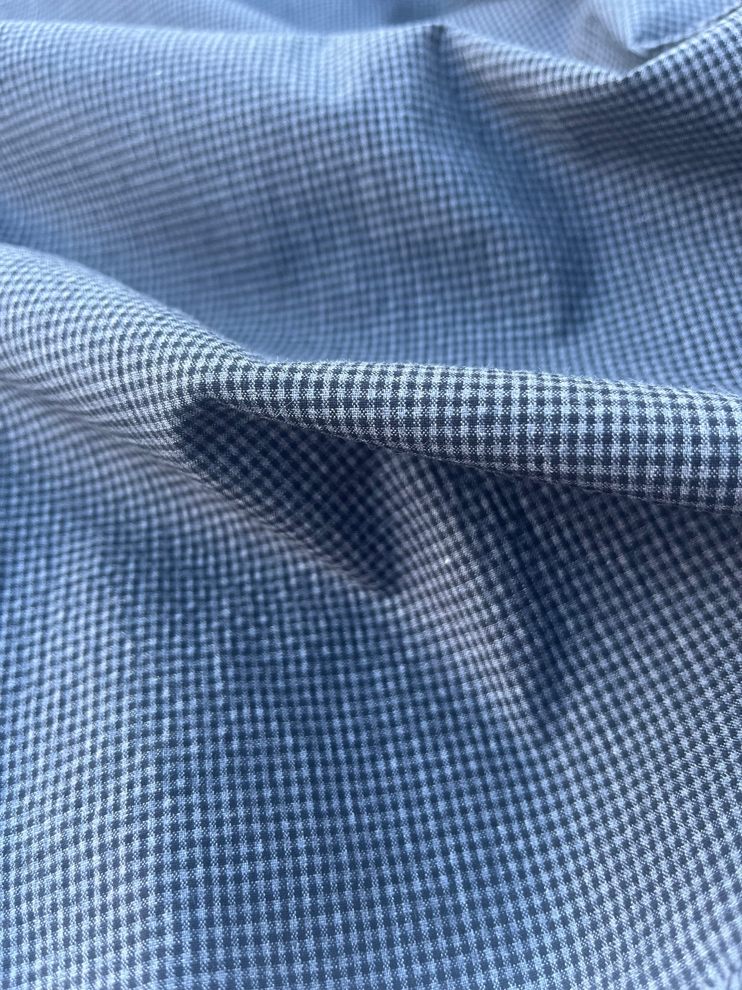 DONDP 1035 cotton stretch check grey/black