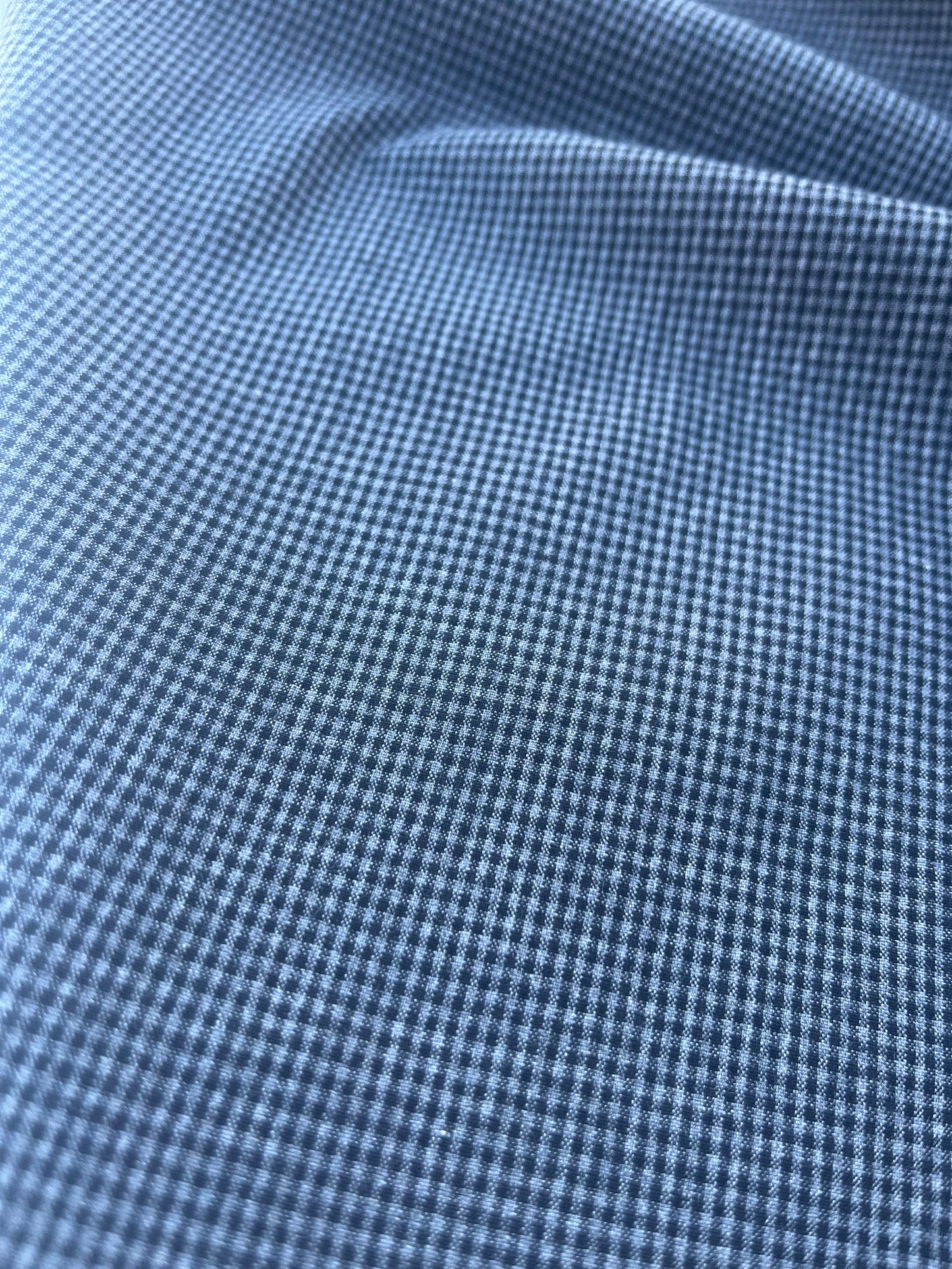 DONDP 1035 cotton stretch check grey/black