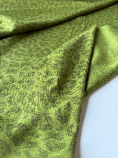 PC MOE 024 green animalier wool/viscose jersey