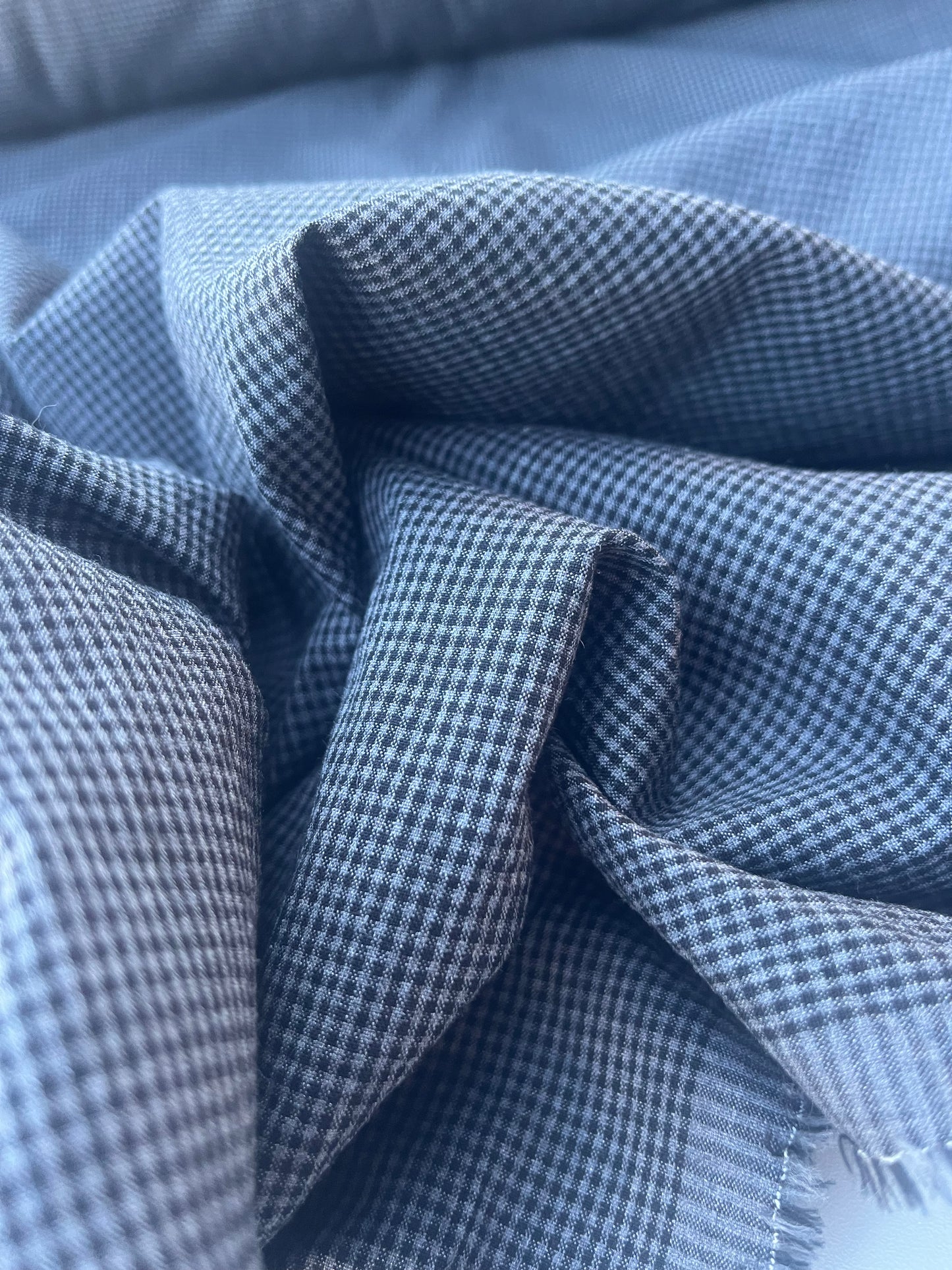 DONDP 1035 cotton stretch check grey/black