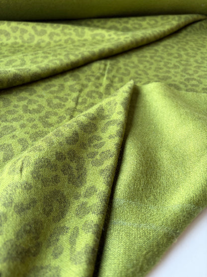 PC MOE 024 green animalier wool/viscose jersey