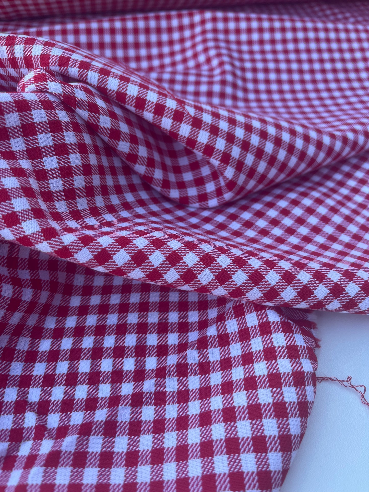 DONDP 1050 stretch vichy check red/white