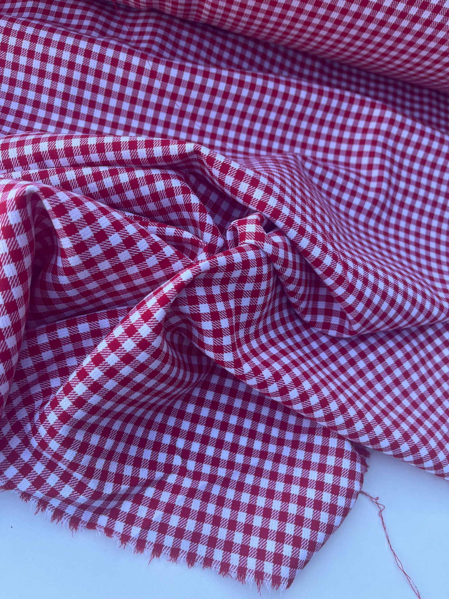 DONDP 1050 stretch vichy check red/white