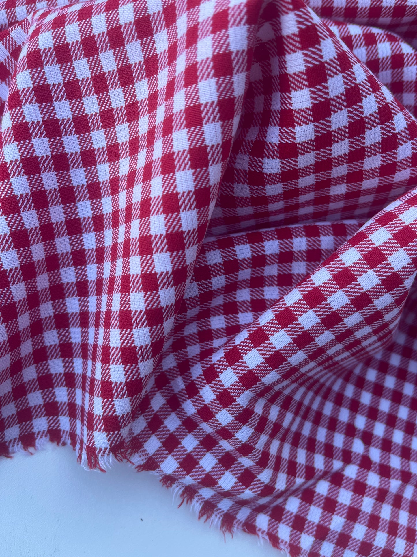 DONDP 1050 stretch vichy check red/white
