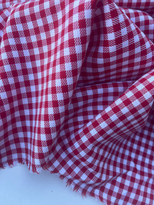 DONDP 1050 stretch vichy check red/white