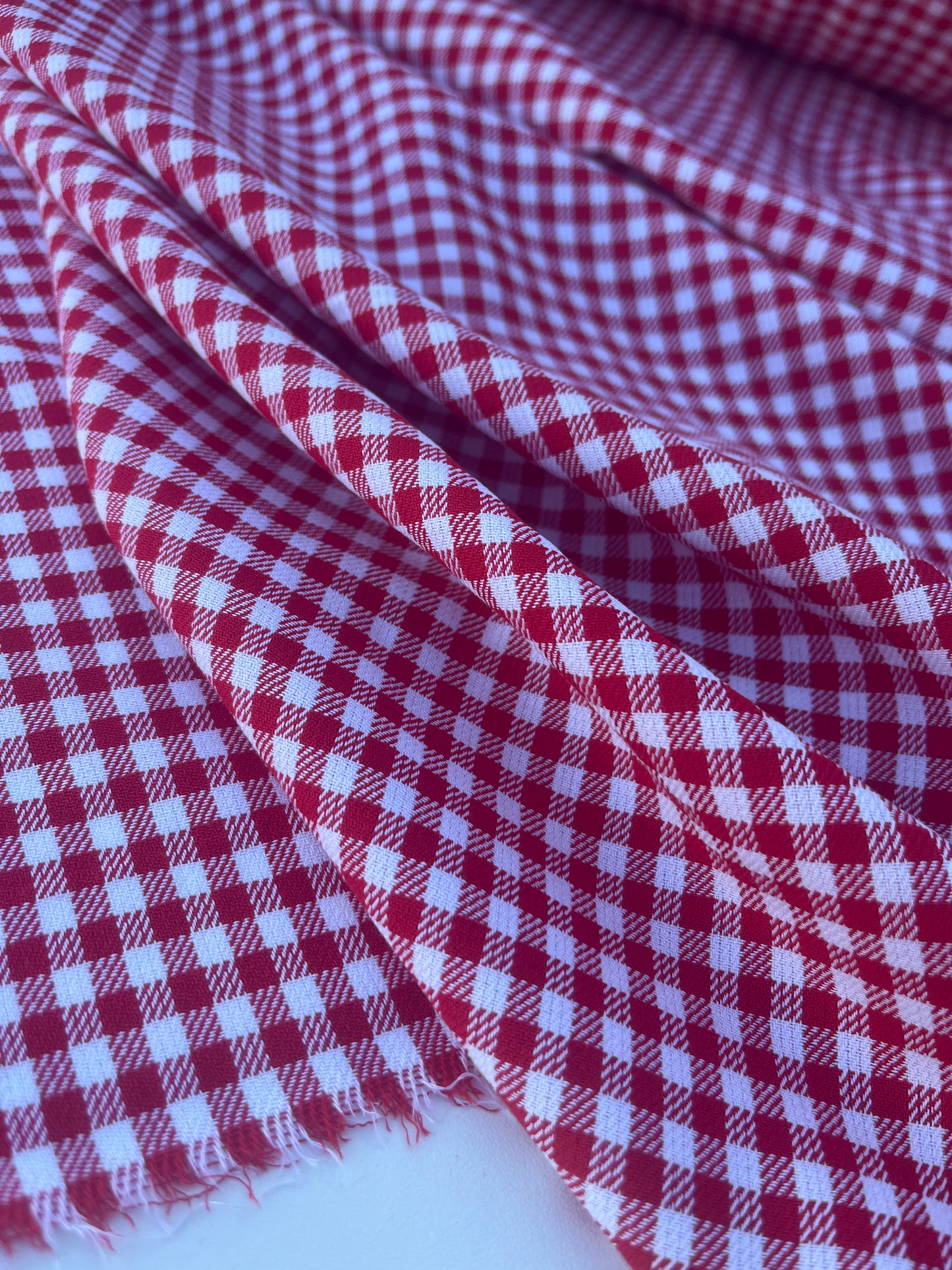 DONDP 1050 stretch vichy check red/white