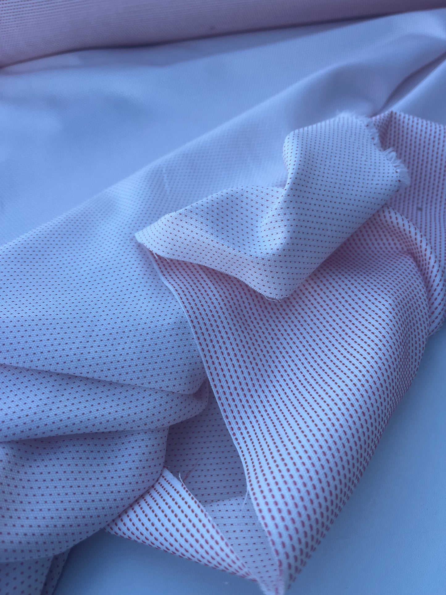 DONDP 1055 cotton jacquard punta spillo white/red
