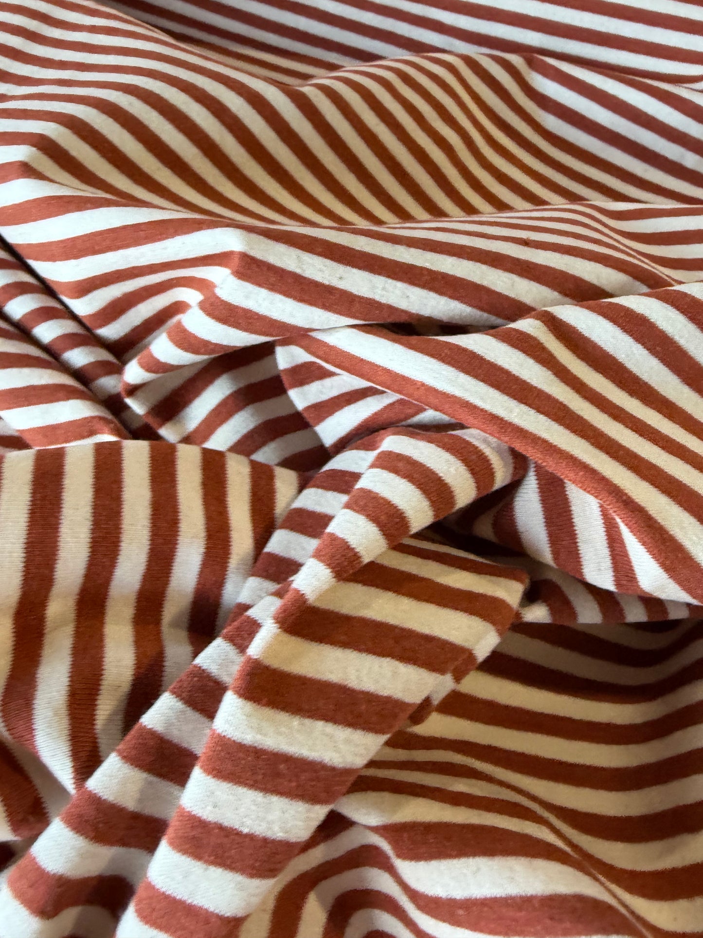 JOS 013 cotton jersey stripes cognac