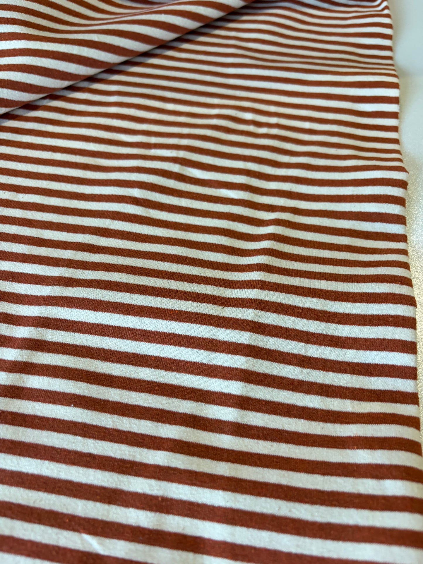 JOS 013 cotton jersey stripes cognac