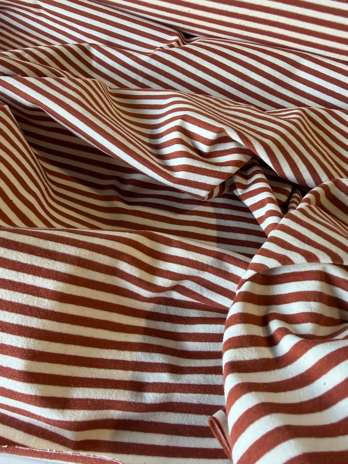 JOS 013 cotton jersey stripes cognac