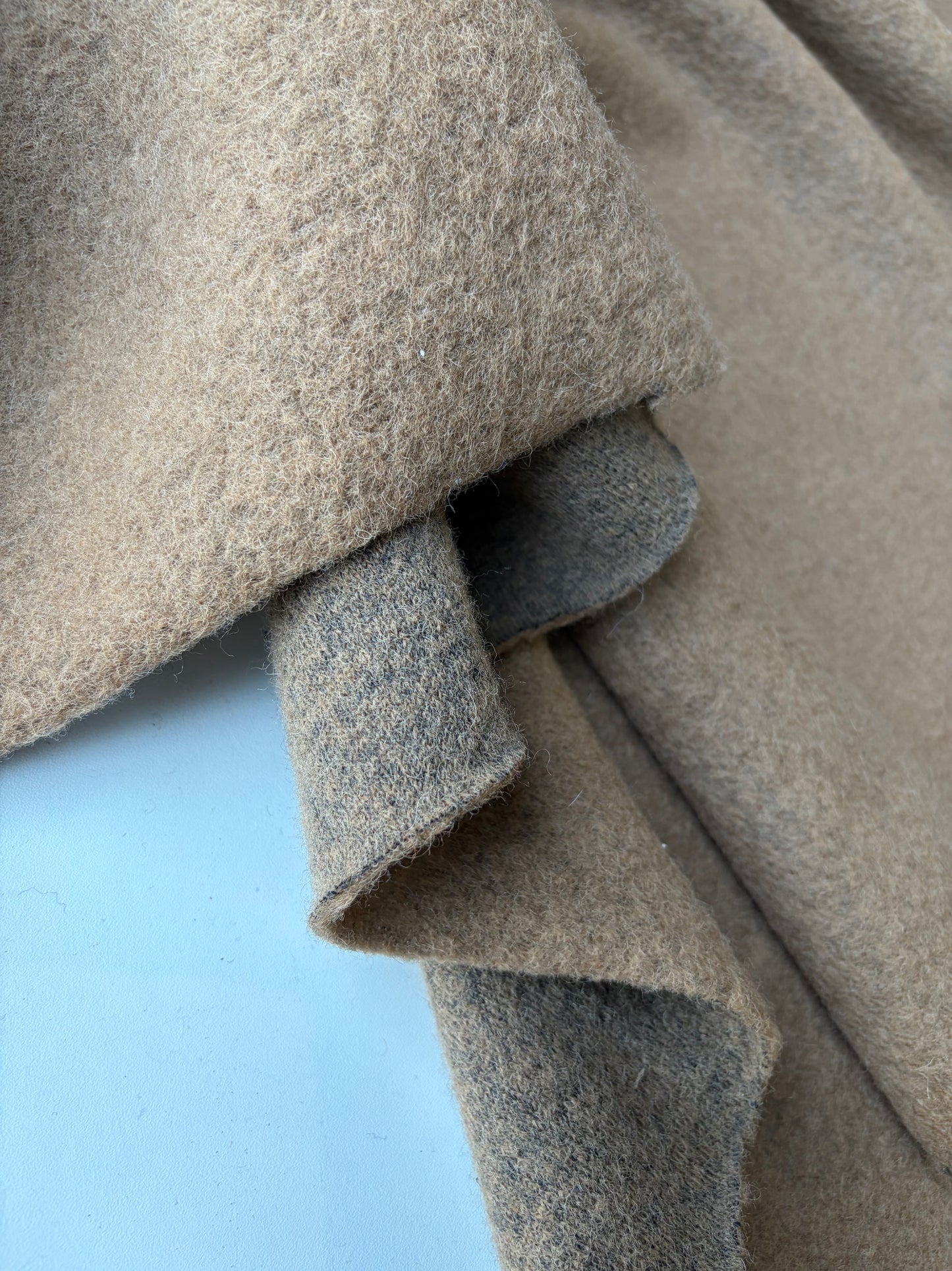 MOE 028 camel heavy boiled wool