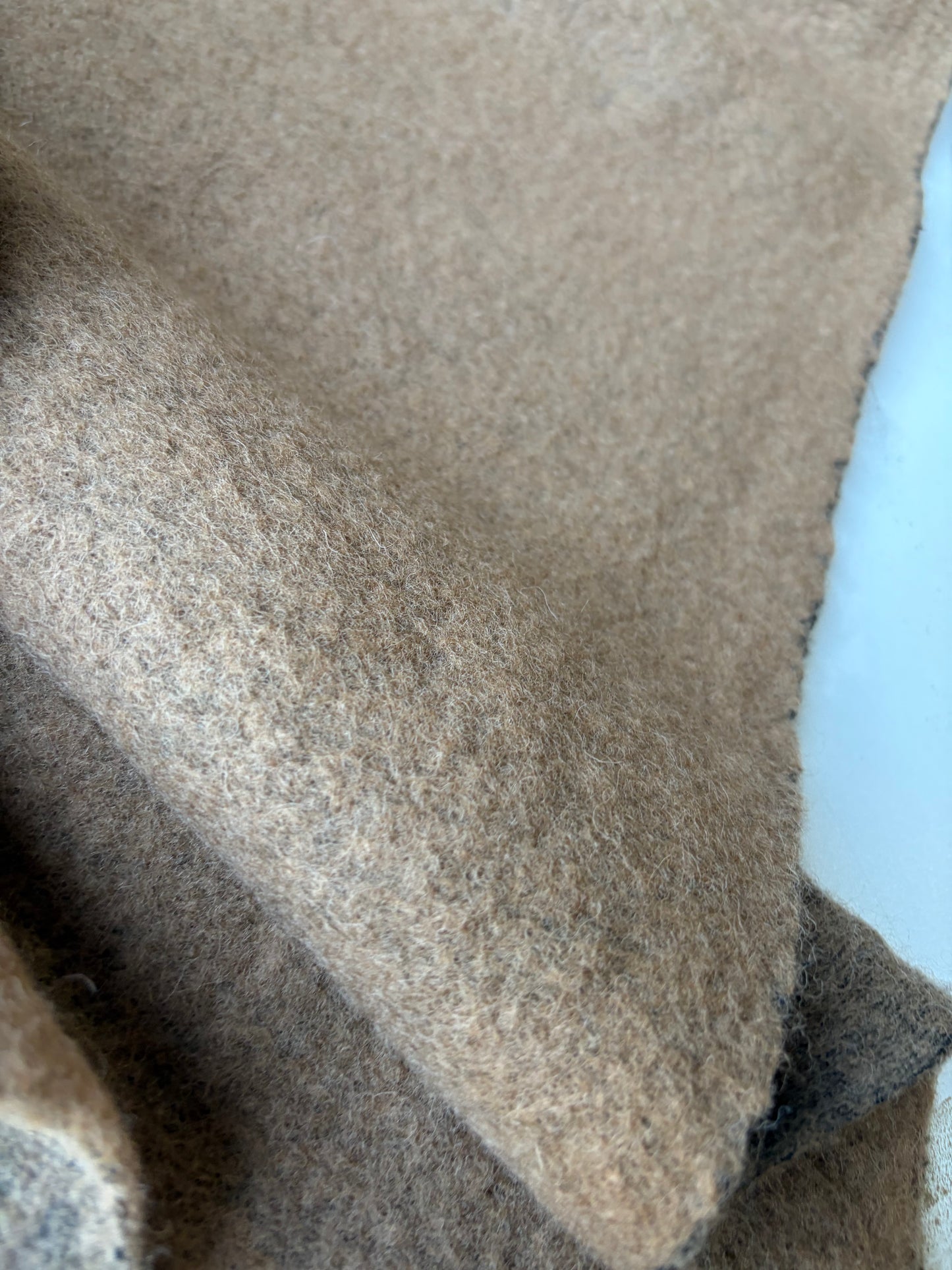 MOE 028 camel heavy boiled wool