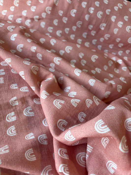 JOS 015 washed double gaze print old pink