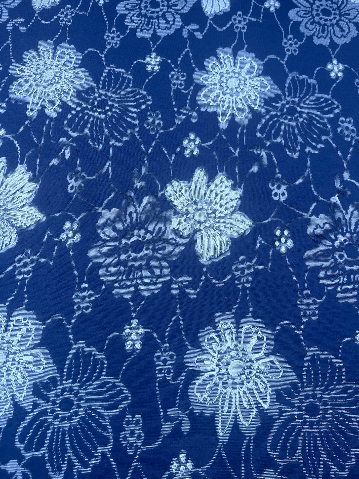 DONDP 1065 jersey jacquard navy flowers