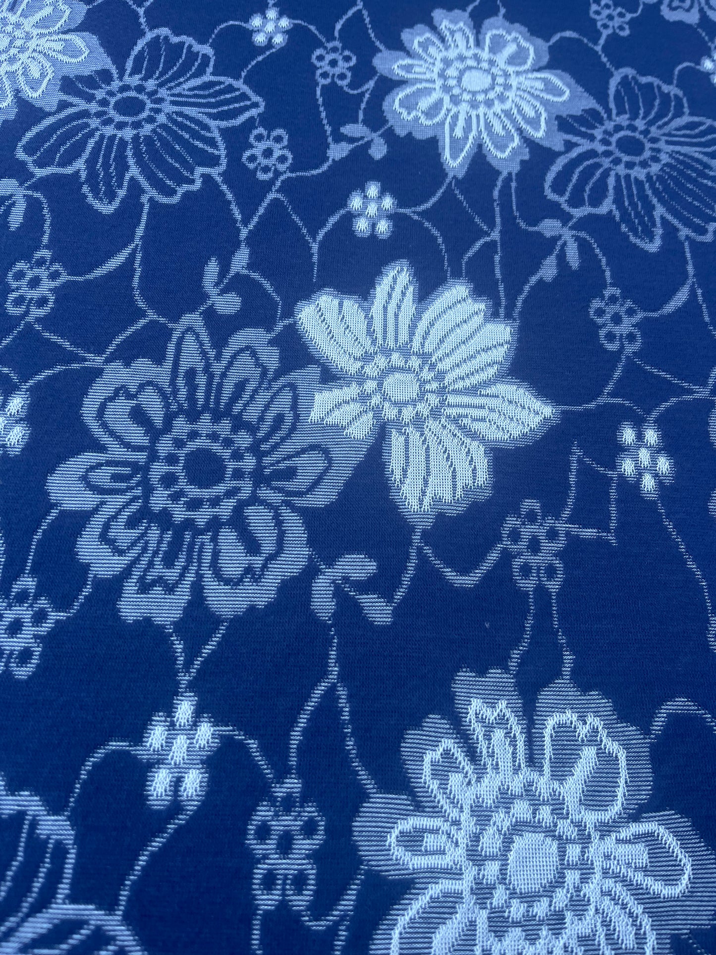DONDP 1065 jersey jacquard navy flowers