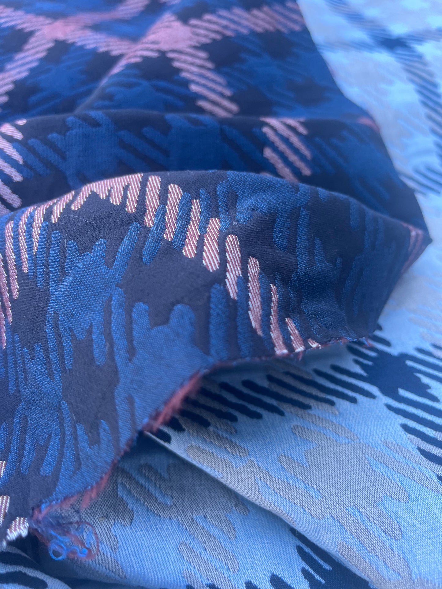 DONDP 1075 checkered double face jacquard stretch