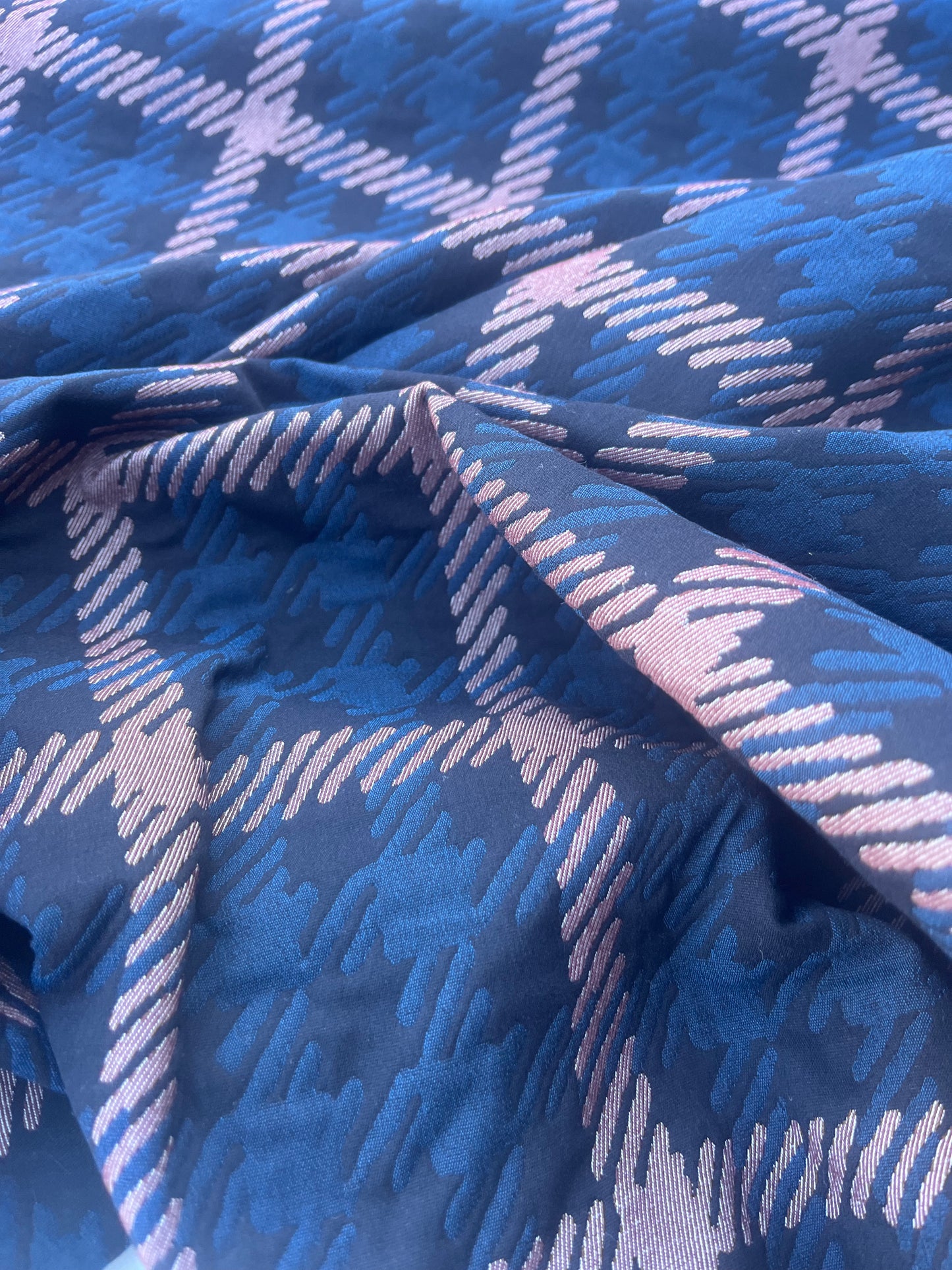 DONDP 1075 checkered double face jacquard stretch