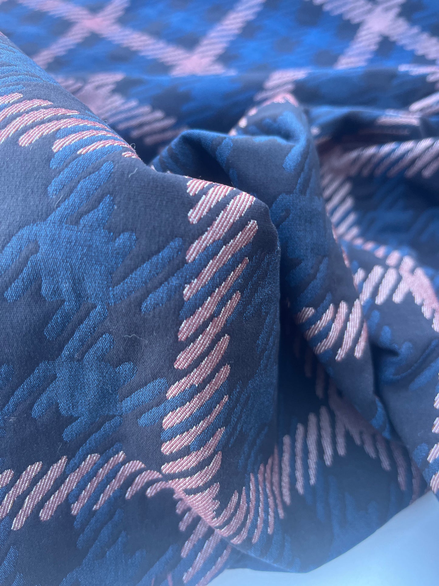 DONDP 1075 checkered double face jacquard stretch