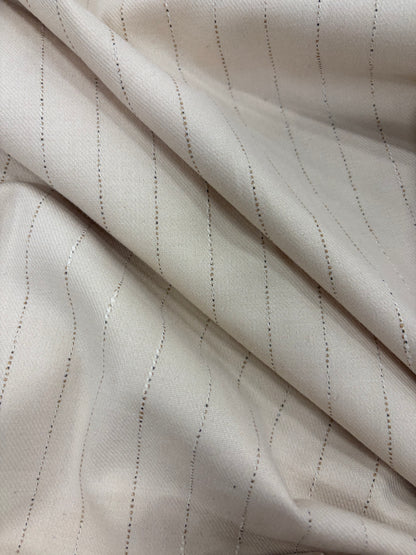 HAGRID 009 ecru striped stretch suiting fabric