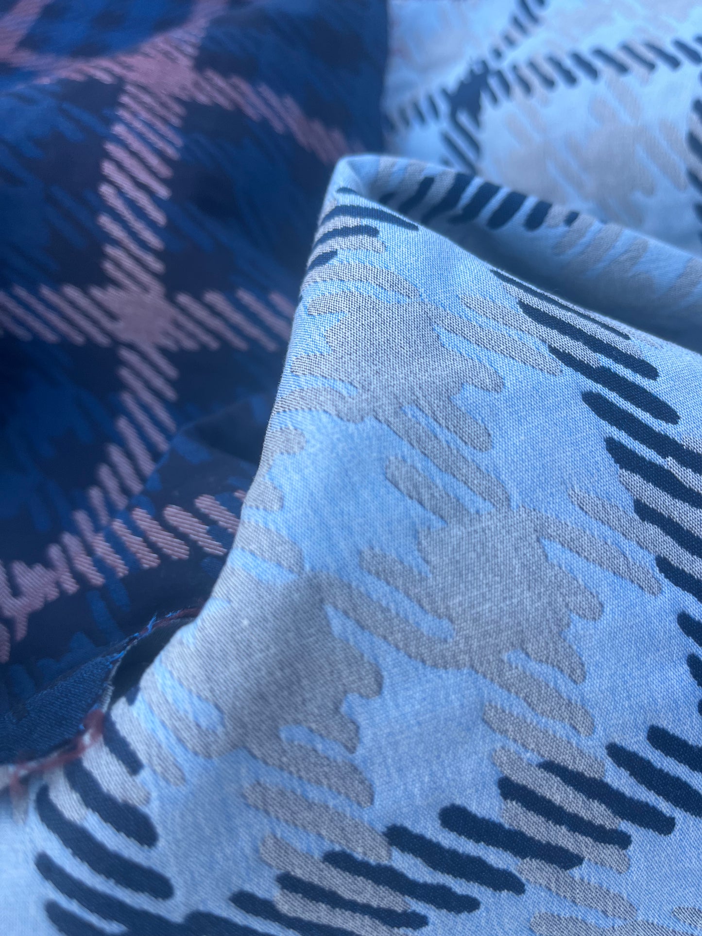 DONDP 1075 checkered double face jacquard stretch