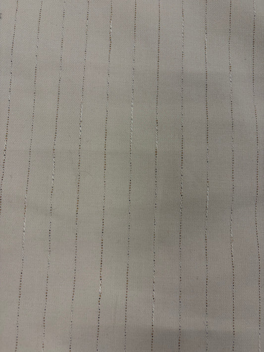 HAGRID 009 ecru striped stretch suiting fabric