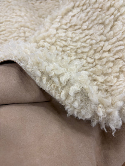 HAGRID 011 double face faux leather and faux fur  ecru