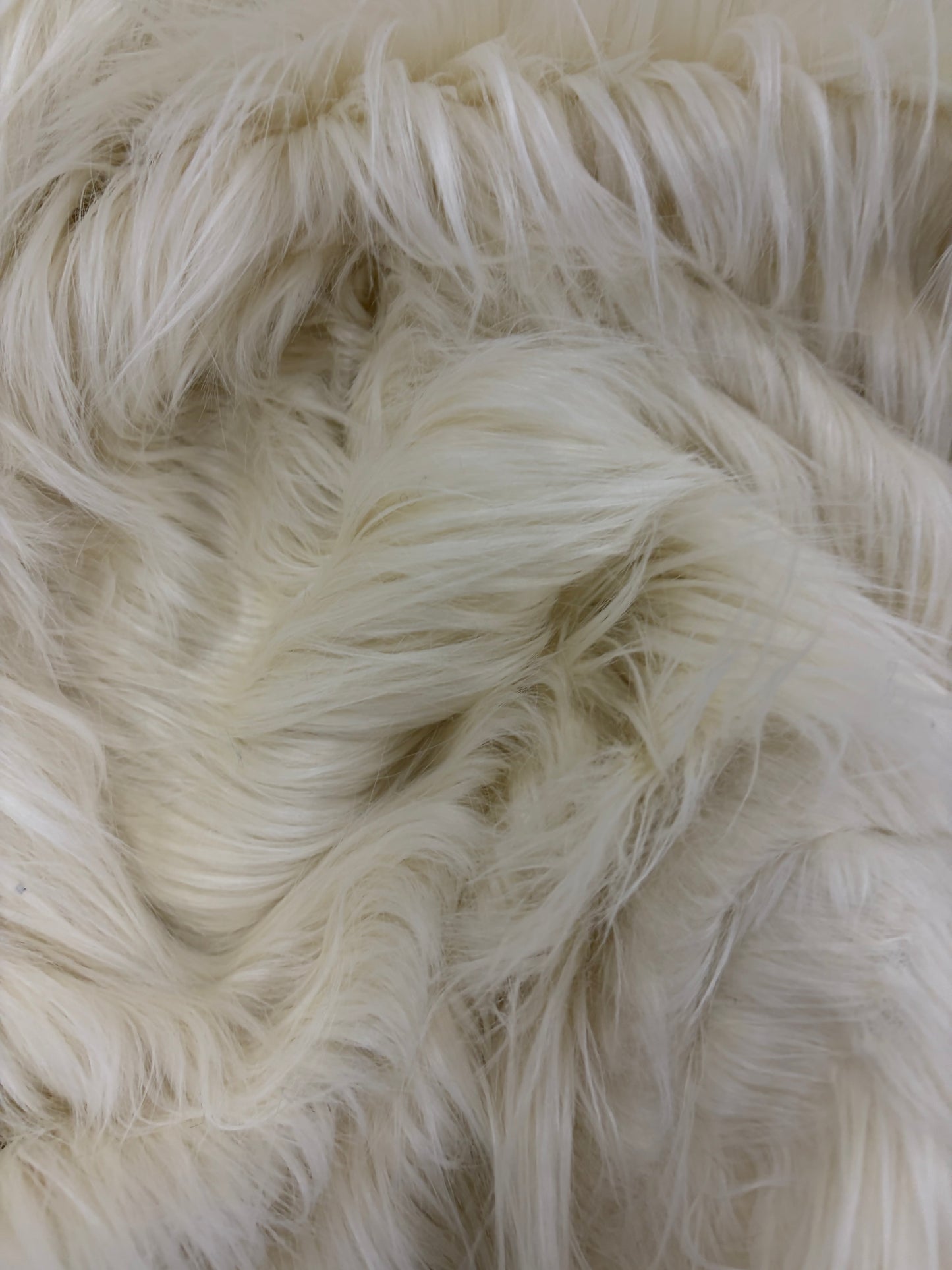 HAGRID 012 fake fur hairy woolen coat fabric ecru