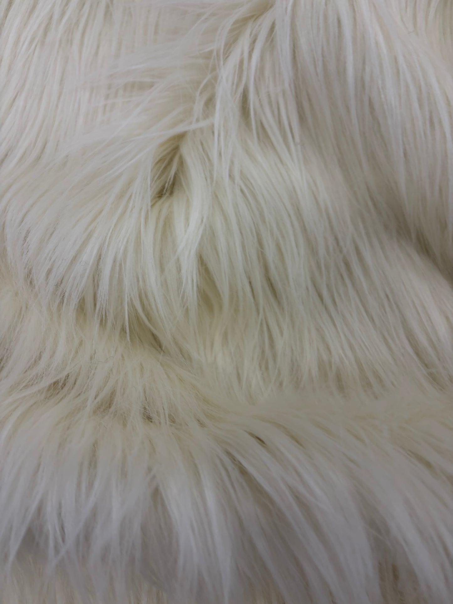 HAGRID 012 fake fur hairy woolen coat fabric ecru