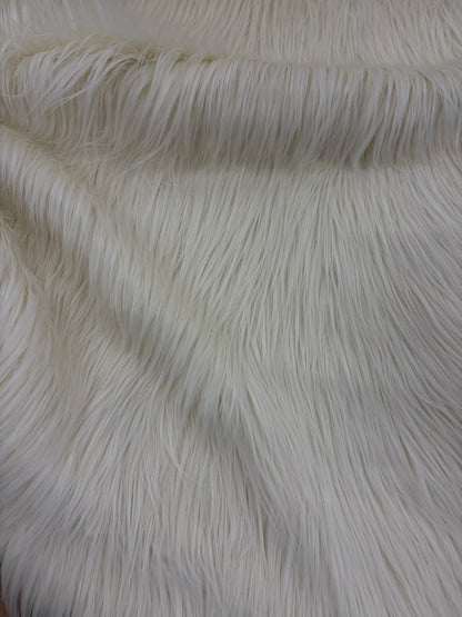 HAGRID 012 fake fur hairy woolen coat fabric ecru