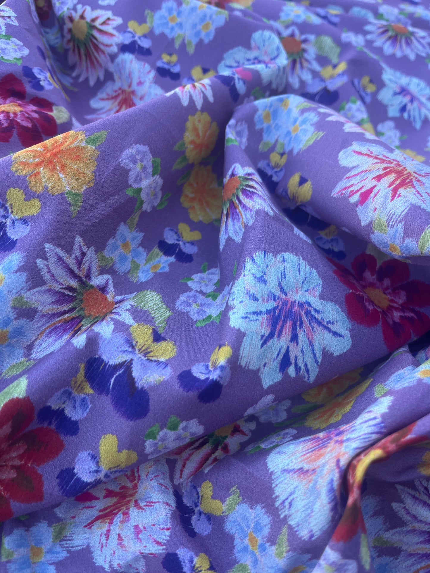 FIORELLA 003 poplin stretch lilac flowerfield