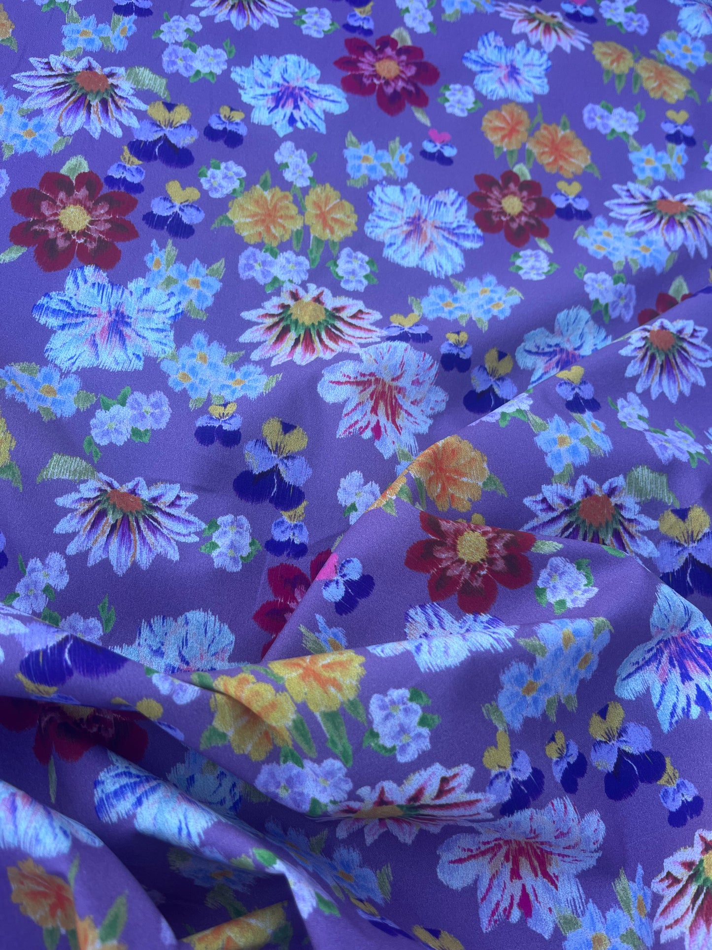 FIORELLA 003 poplin stretch lilac flowerfield