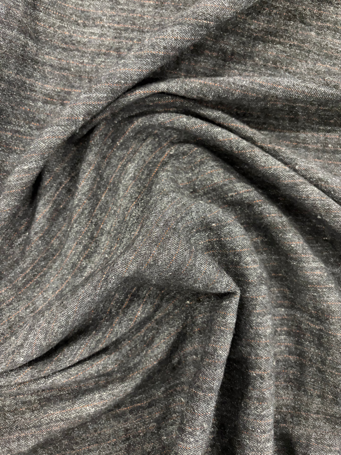 HAGRID 015 grey striped Shetland wool tweed