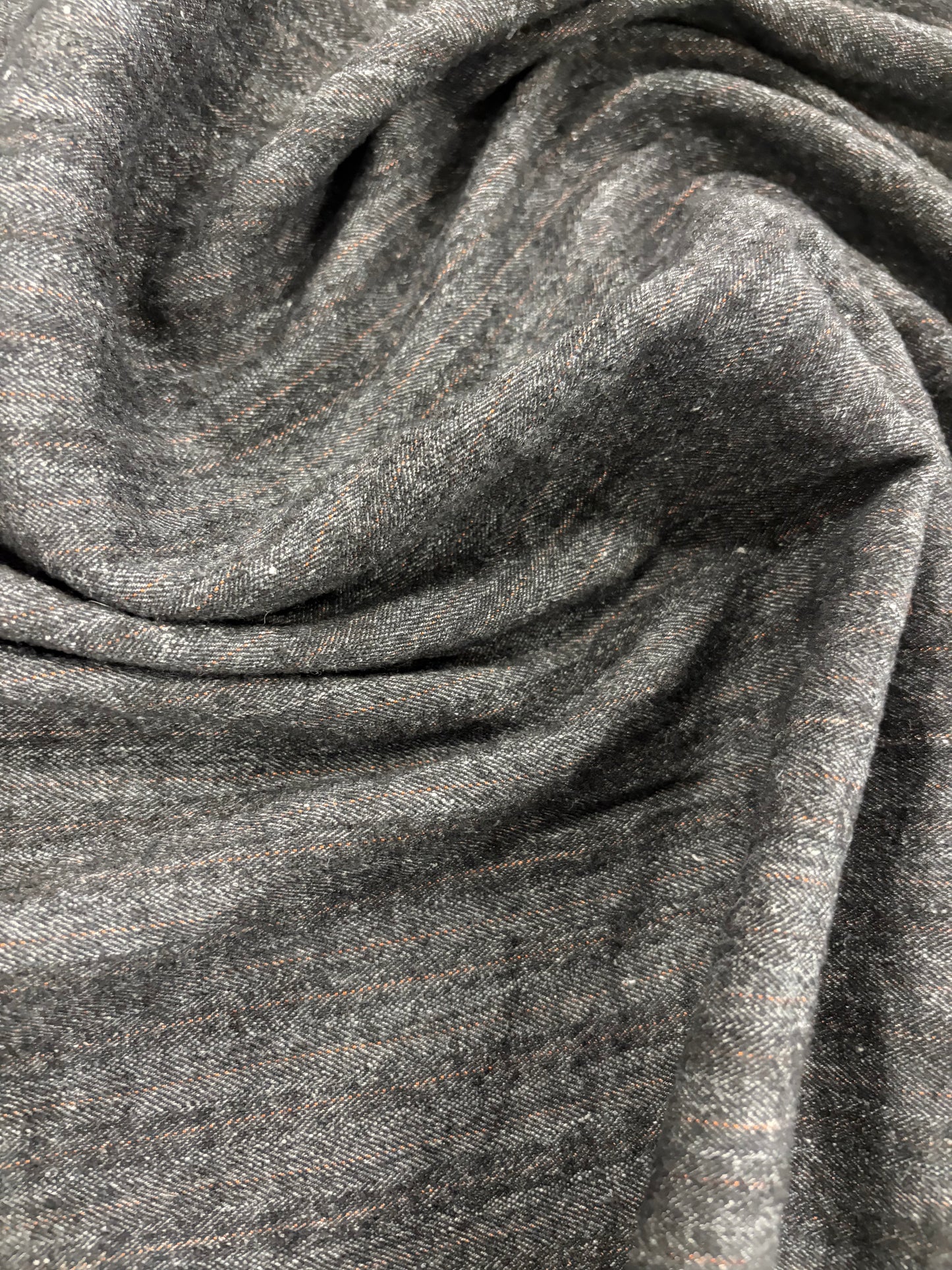 HAGRID 015 grey striped Shetland wool tweed
