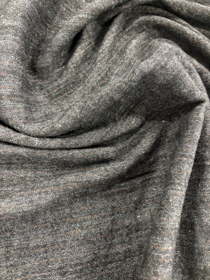 HAGRID 015 grey striped Shetland wool tweed