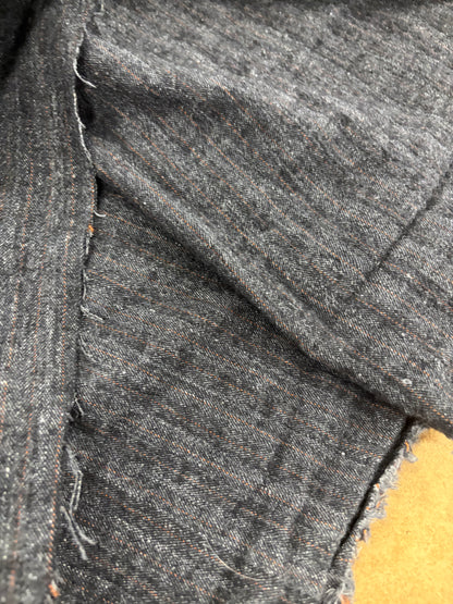 HAGRID 015 grey striped Shetland wool tweed