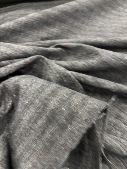 HAGRID 015 grey striped Shetland wool tweed