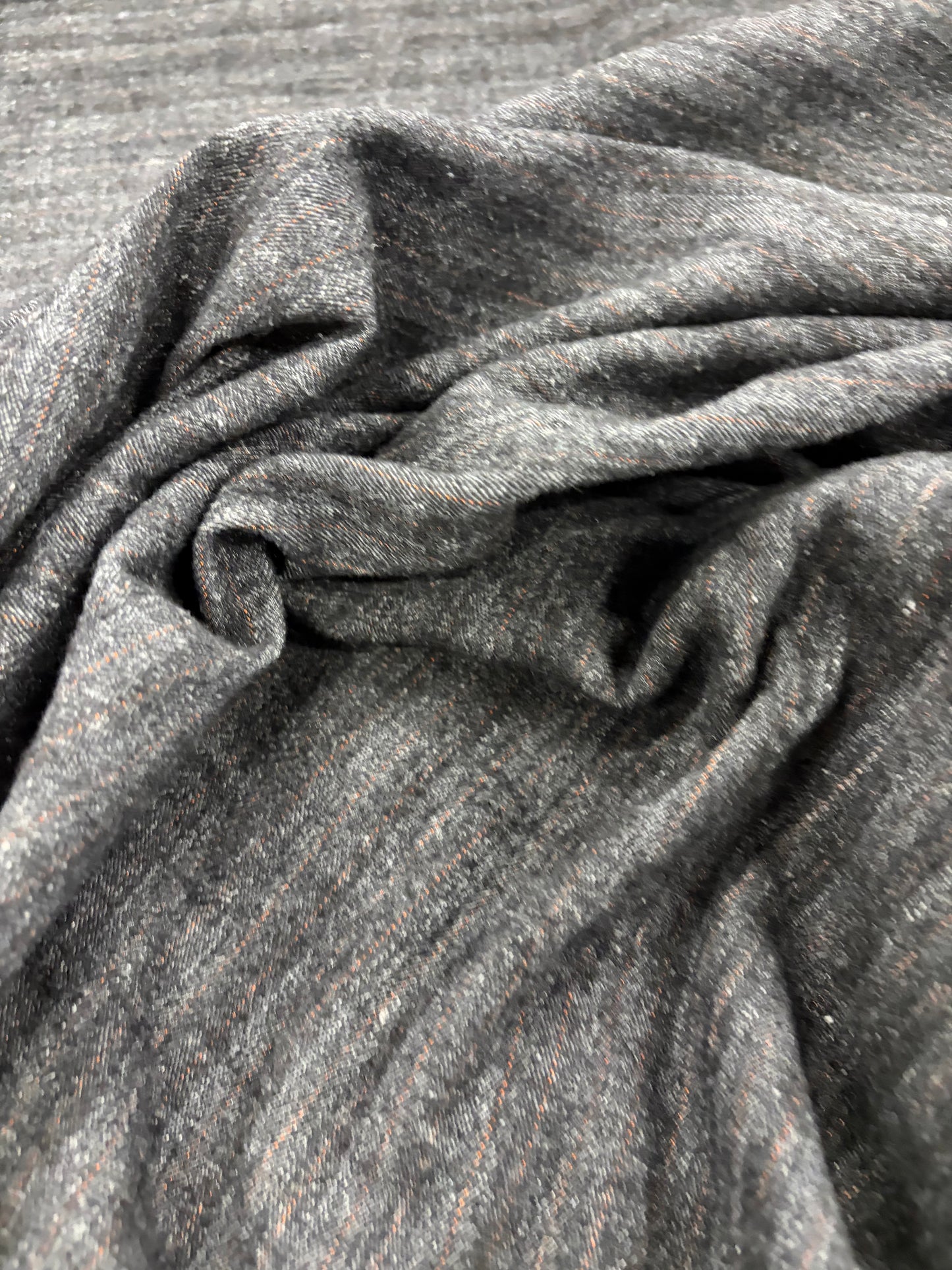 HAGRID 015 grey striped Shetland wool tweed