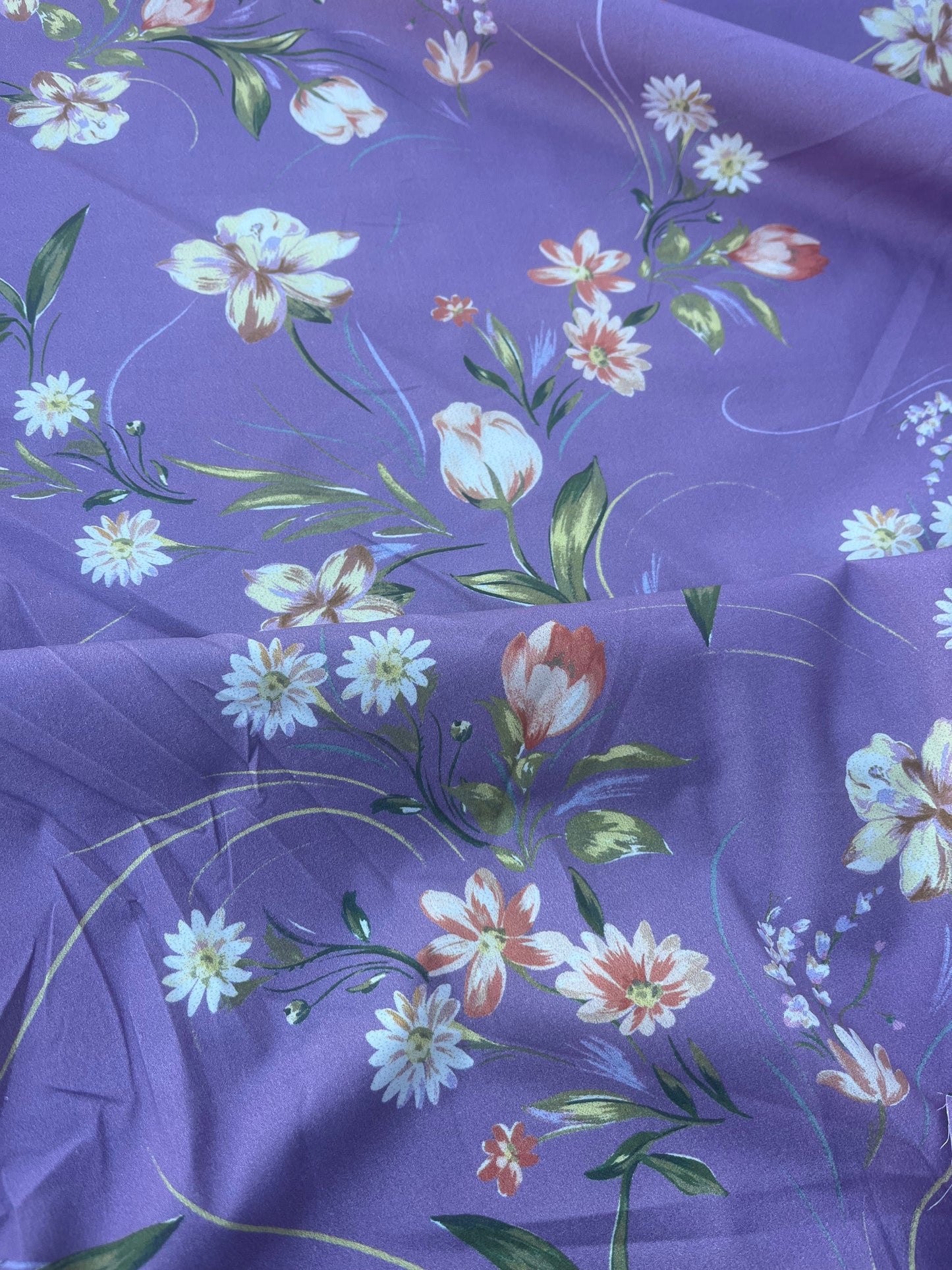 FIORELLA 004 poplin stretch lilac wild flowers