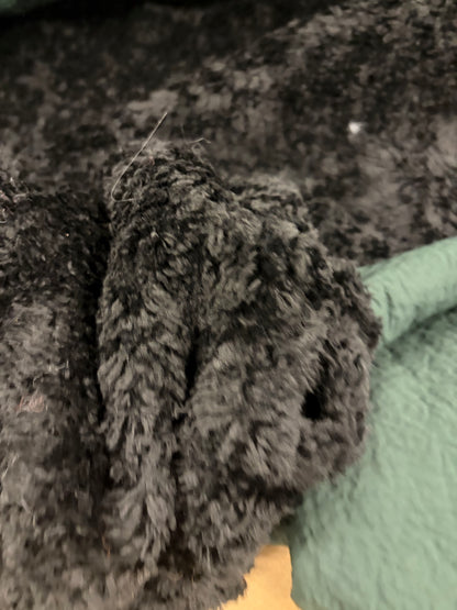 HAGRID 016 double face faux leather and faux fur black/green