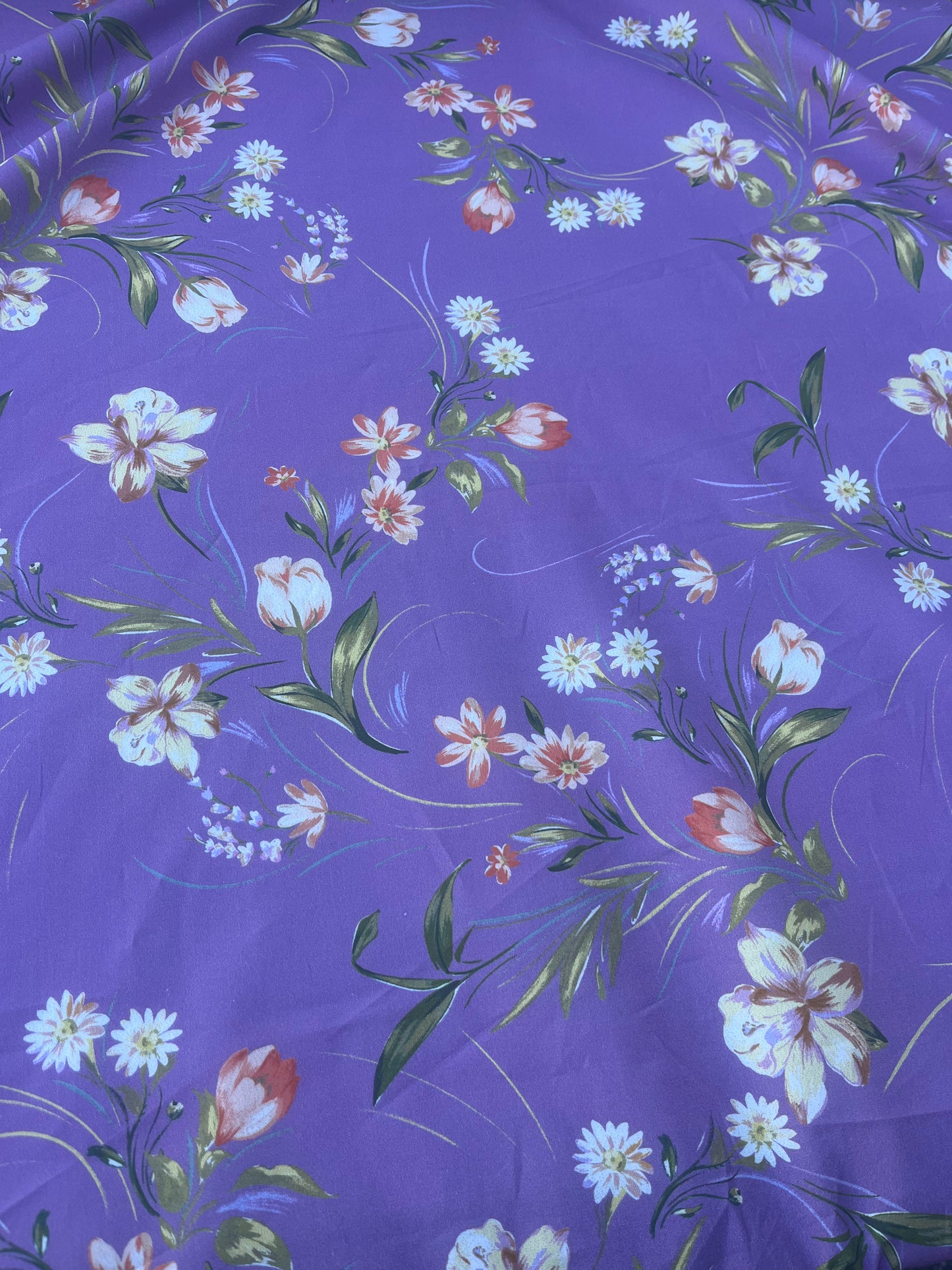 FIORELLA 004 poplin stretch lilac wild flowers