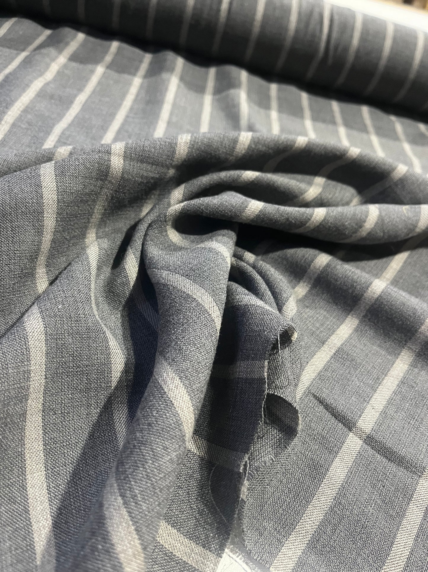 BRIAN 019 viscose/wool stripes