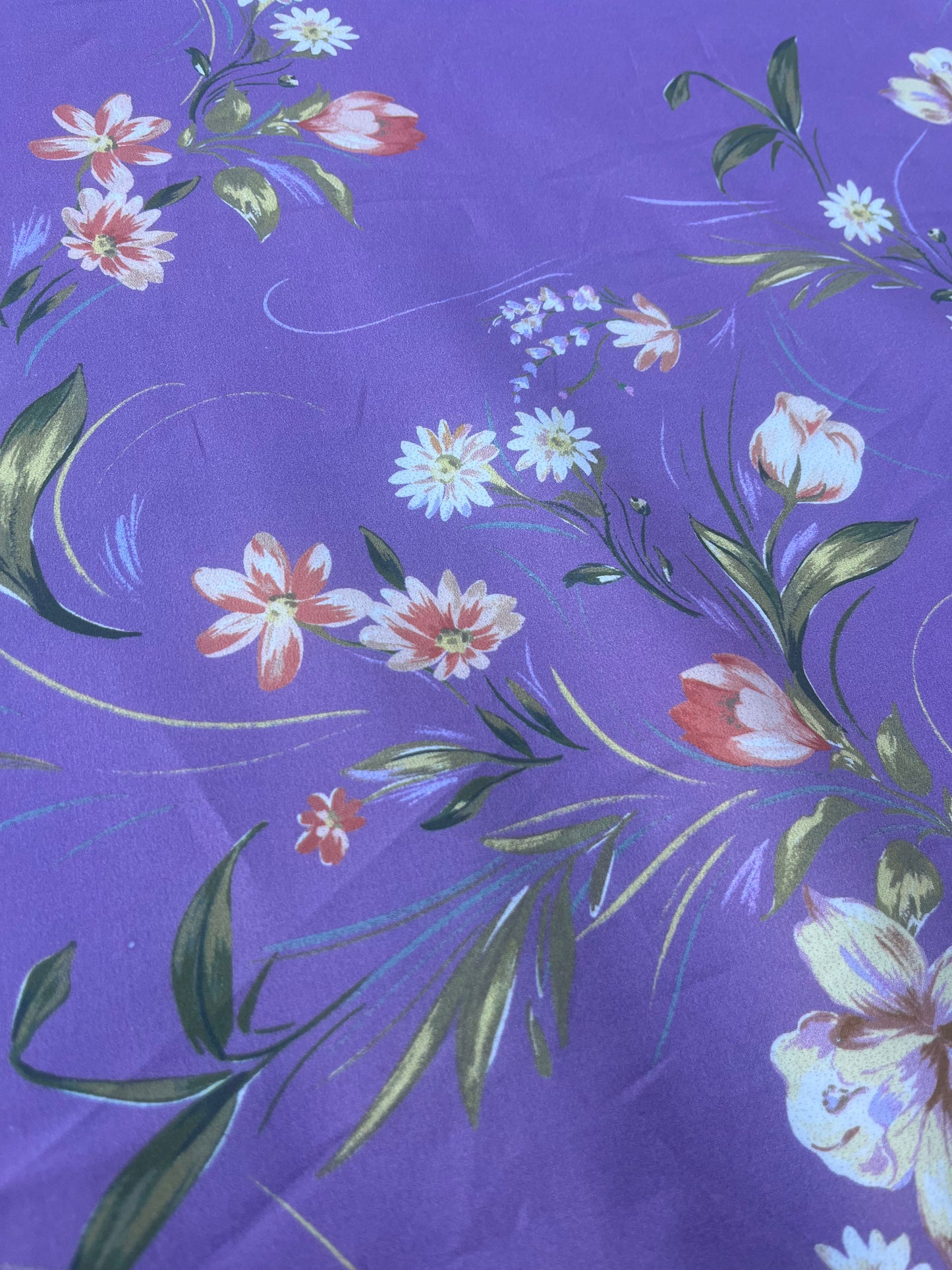 FIORELLA 004 poplin stretch lilac wild flowers