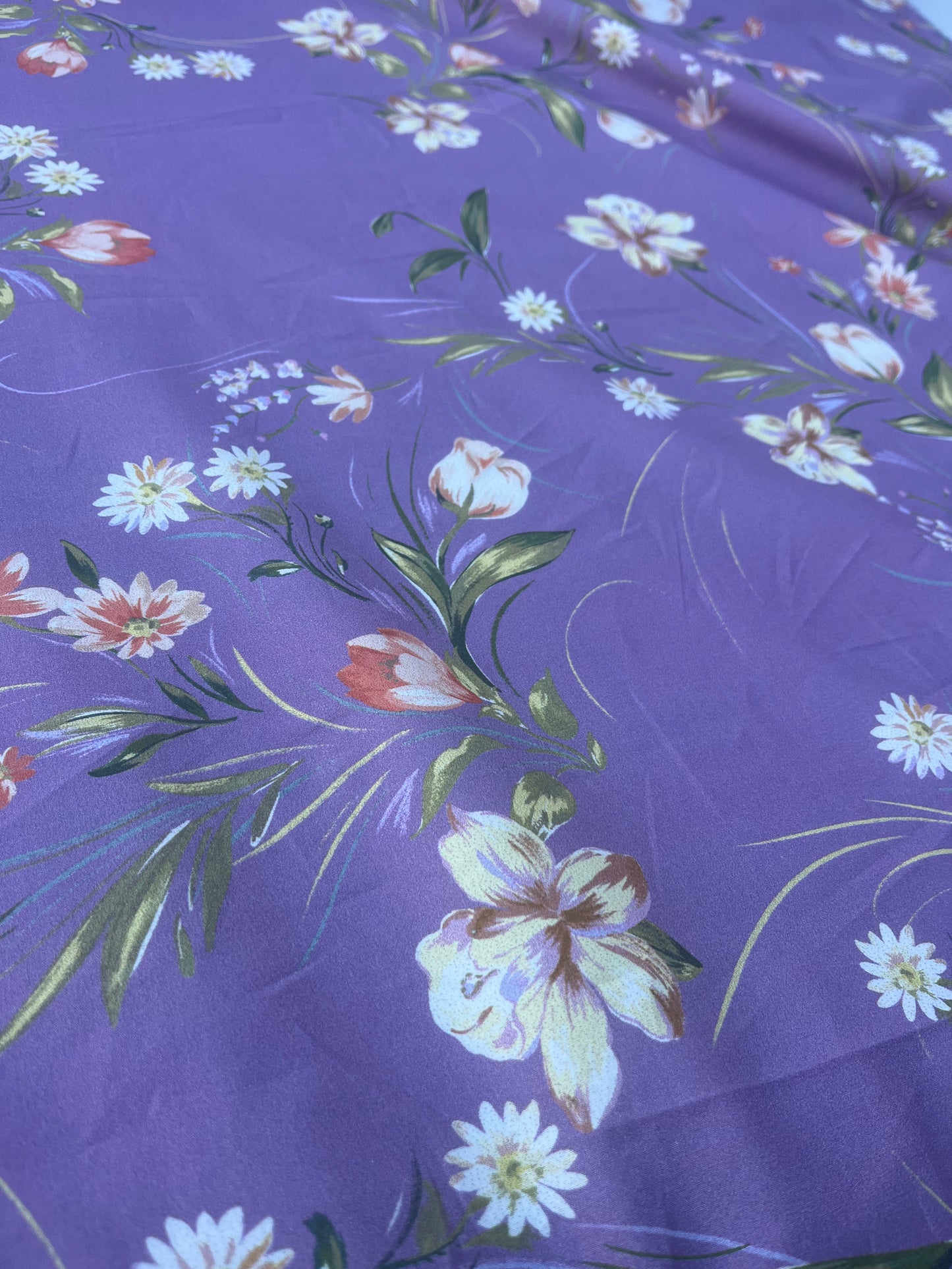 FIORELLA 004 poplin stretch lilac wild flowers